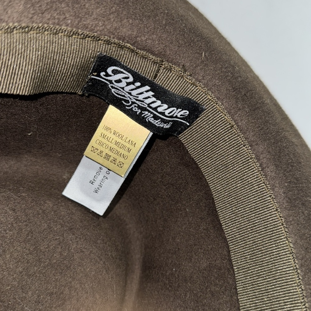 Madewell Biltmore Straight Brim Wool Fedora Hat small medium black ribbon boho - Picture 4 of 4